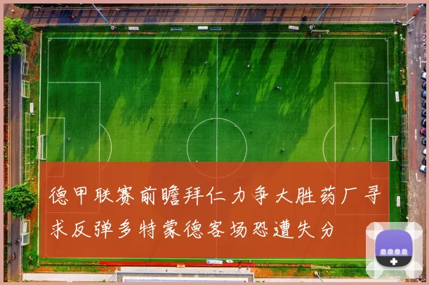 德甲联赛前瞻拜仁力争大胜药厂寻求反弹多特蒙德客场恐遭失分